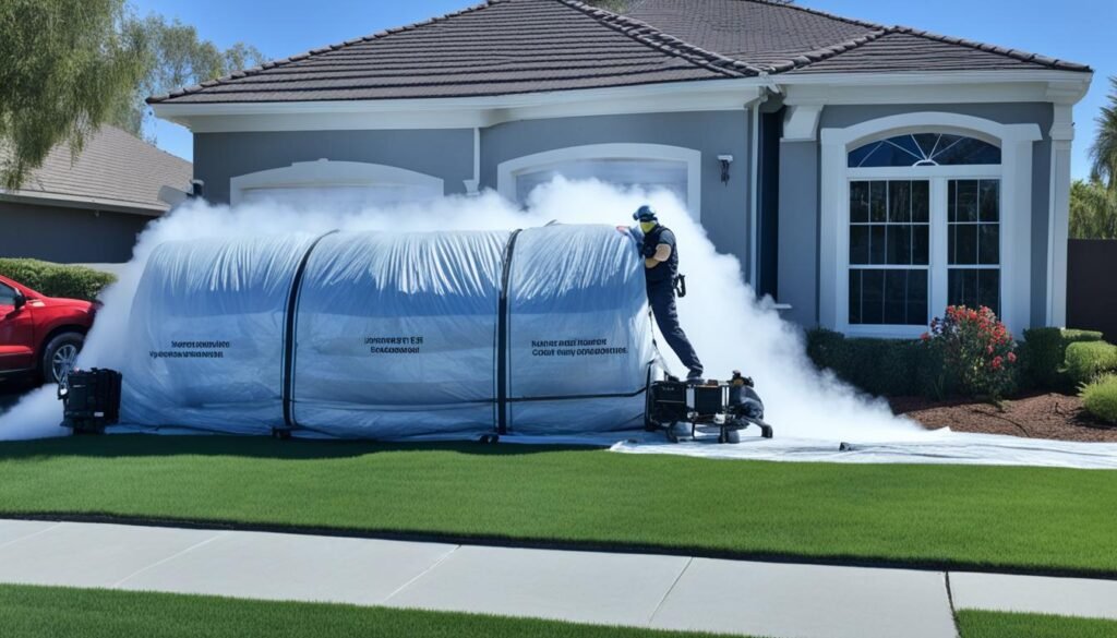 minimizing property damage during fumigation